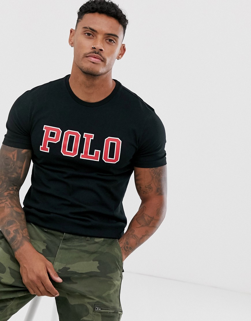 Polo Ralph Lauren large chest logo t-shirt in black