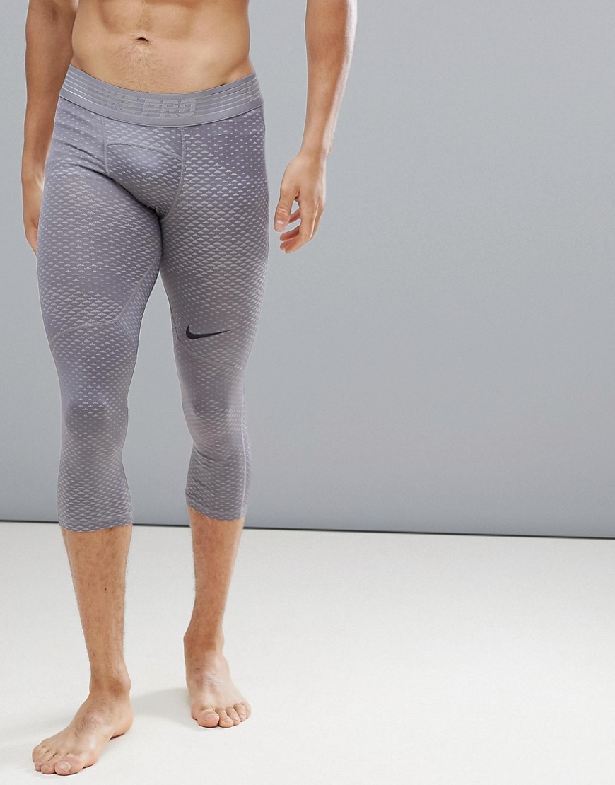Nike Training Pro Hypercool 3/4 Tights In Grey Camo 887223-027 - Grey