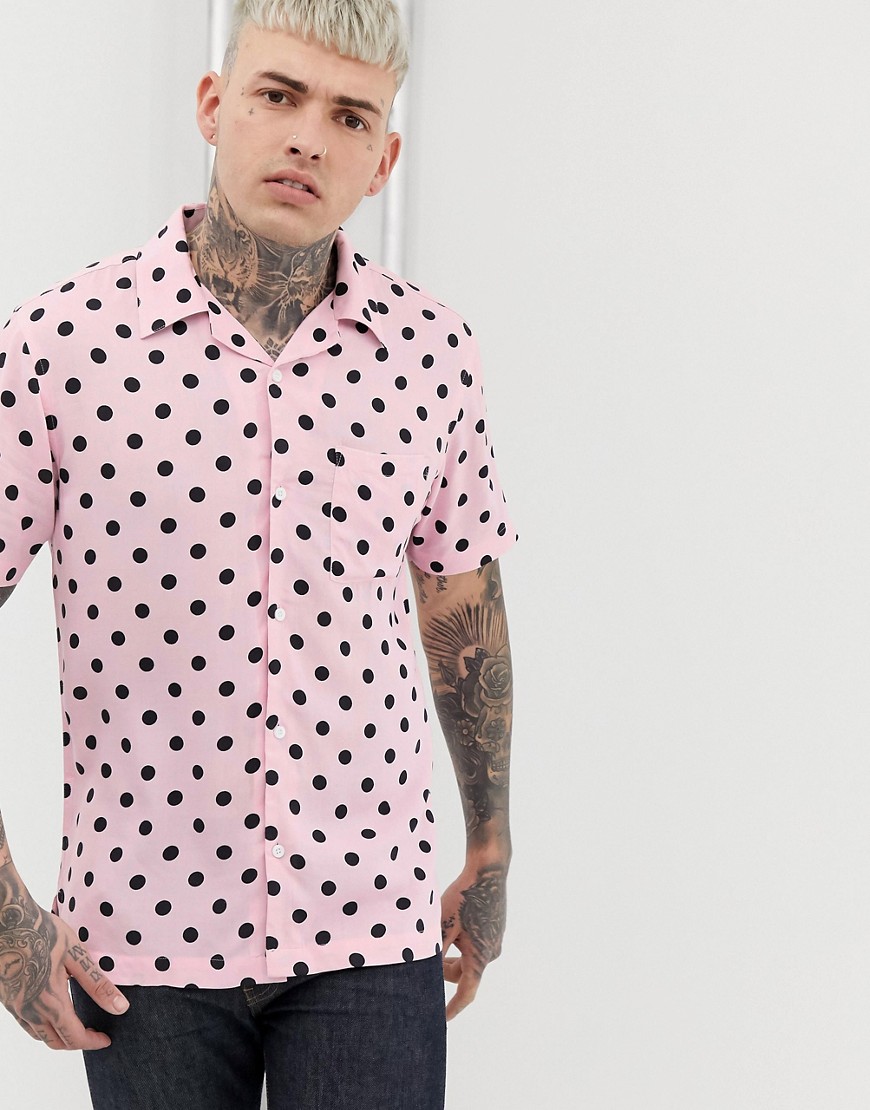 D-Struct pink spot short sleeved shirt