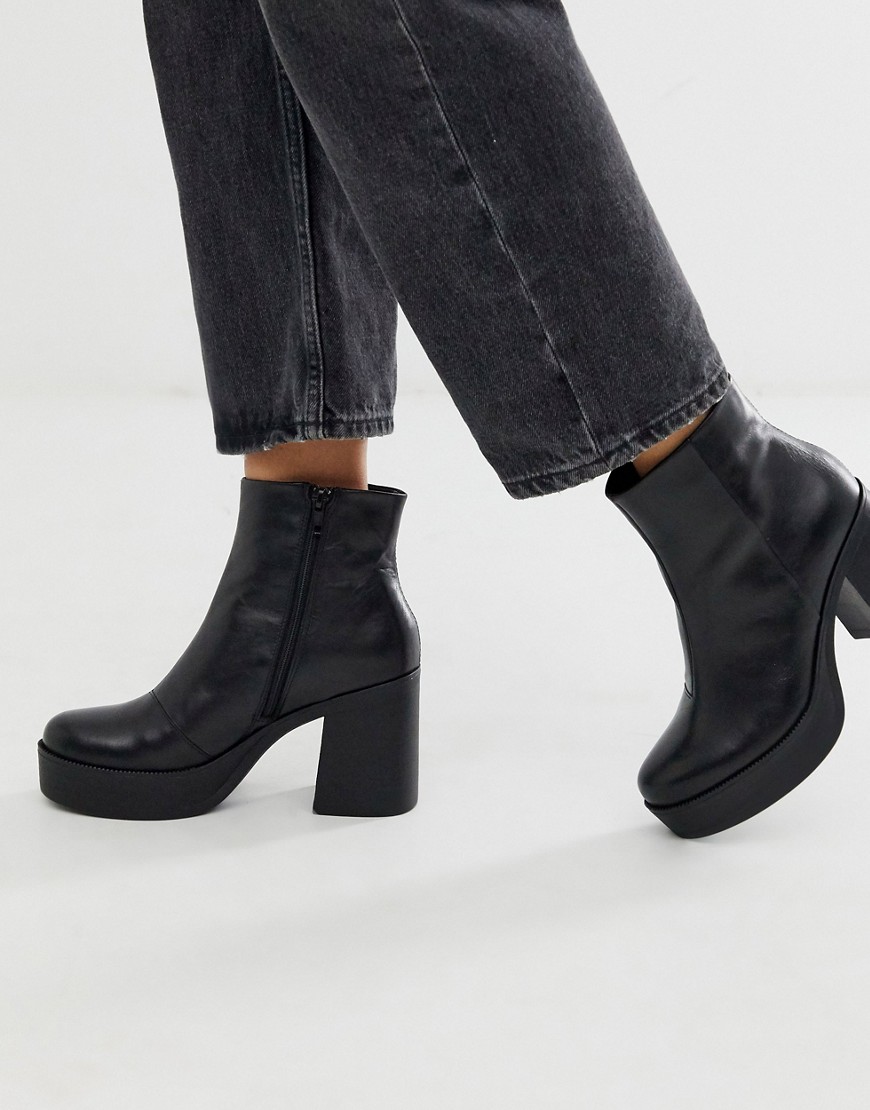 ALDO platform heel leather boot