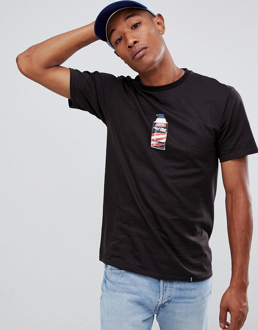 HUF canned heat t-shirt in black - Black
