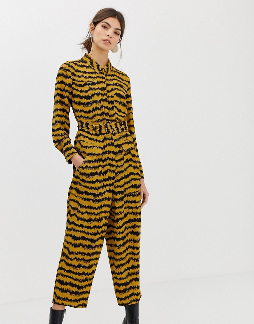 Whistles Limited Milla jumpsuit in animal print