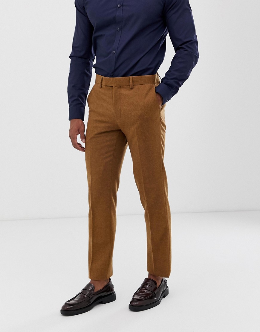 Harry Brown slim fit 50% wool tweed suit trouser