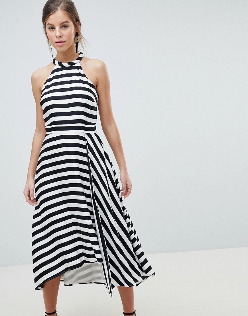 Coast Dillon Stripe Soft Cotton Dress - Mono