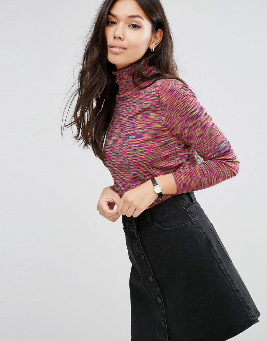 ASOS | ASOS Jumper With Roll Neck In Space Dye at ASOS