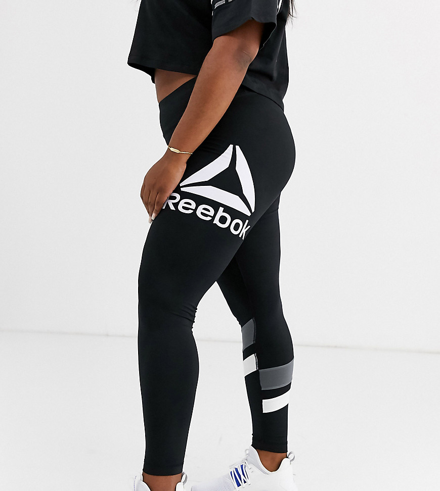 Reebok Training Plus logo leggings in black