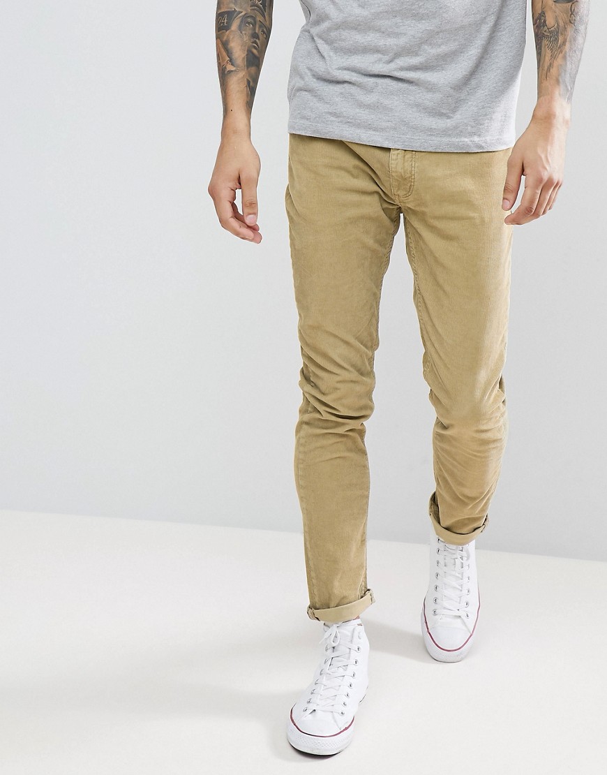 Rollas Cord Jeans In Camel - Camel cord