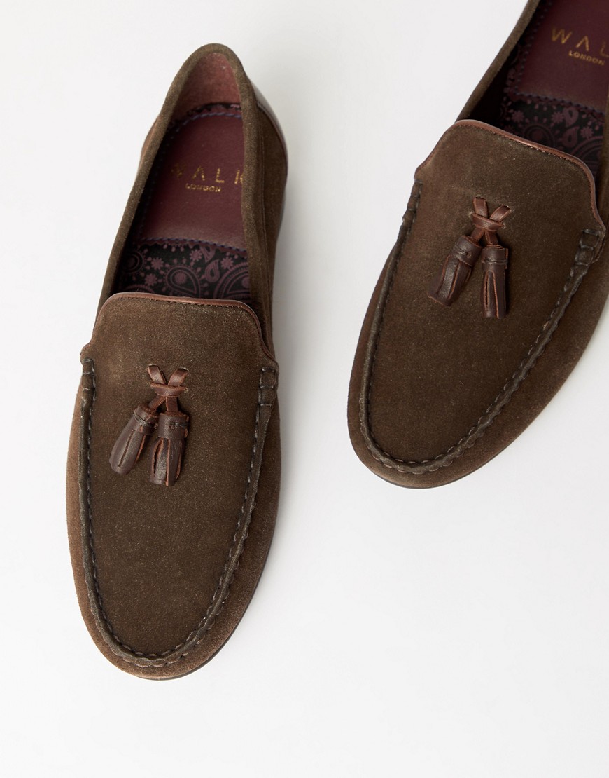 WALK London Ben loafers in brown suede