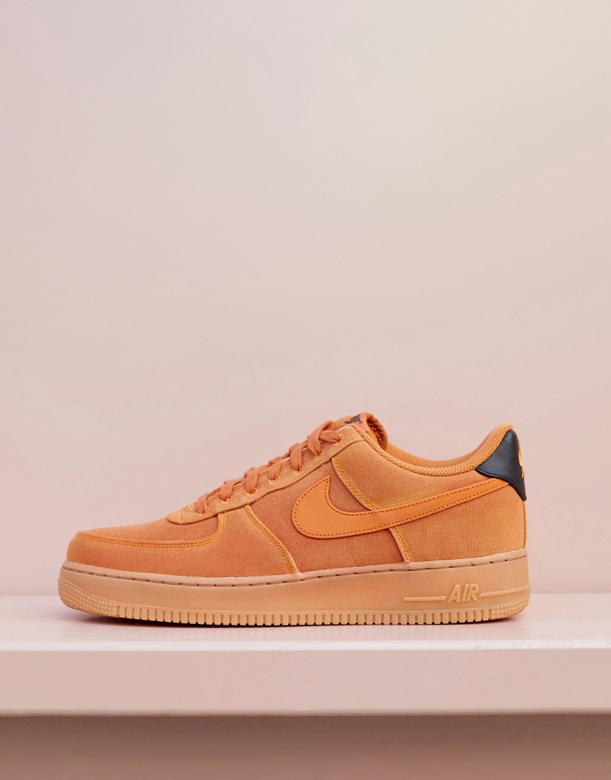 Nike Air Force 1' 07 Style Trainers With Gumsole In Tan AQ0117-800