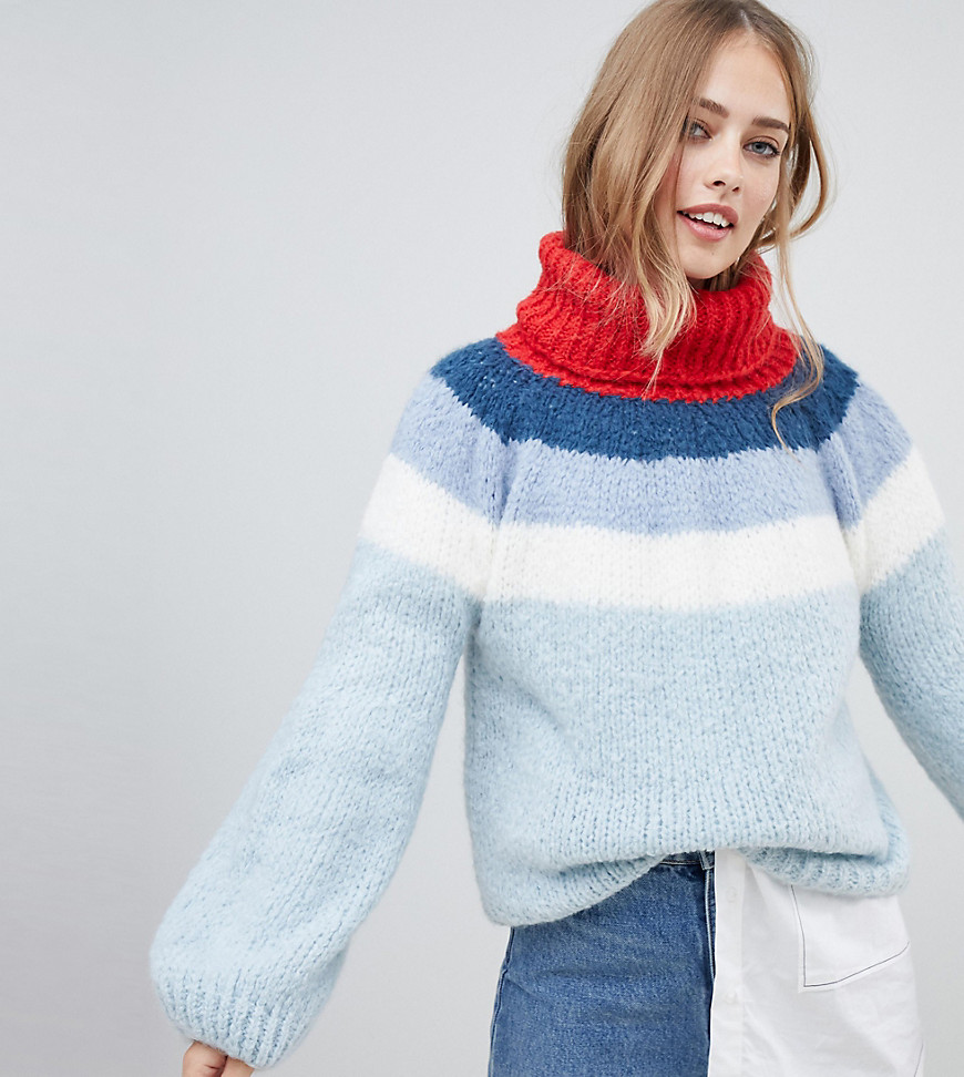 OneOn hand knitted fluffy dreams ombre jumper