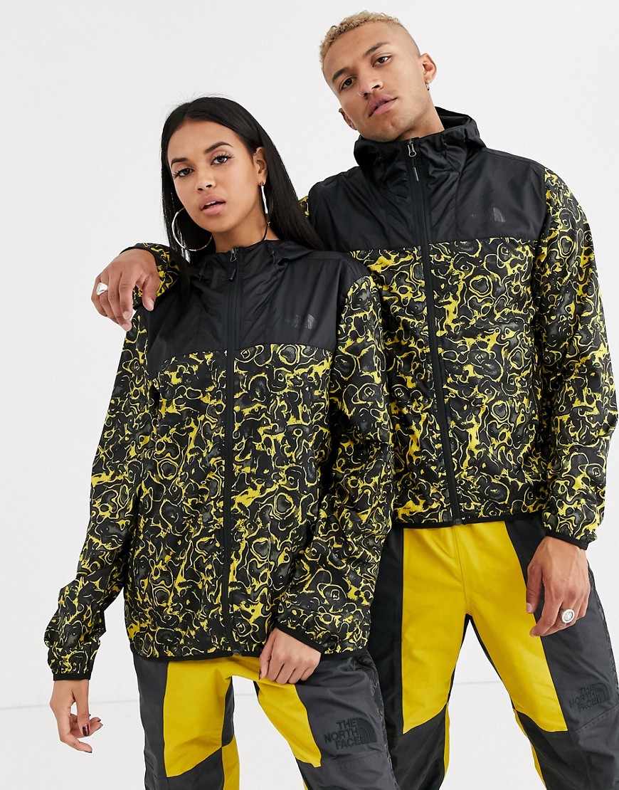The North Face 94 Rage Novelty Cyclone jacket in leopard yellow rage print
