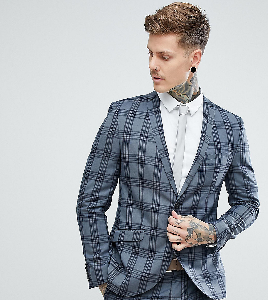 Heart & Dagger slim suit jacket in check