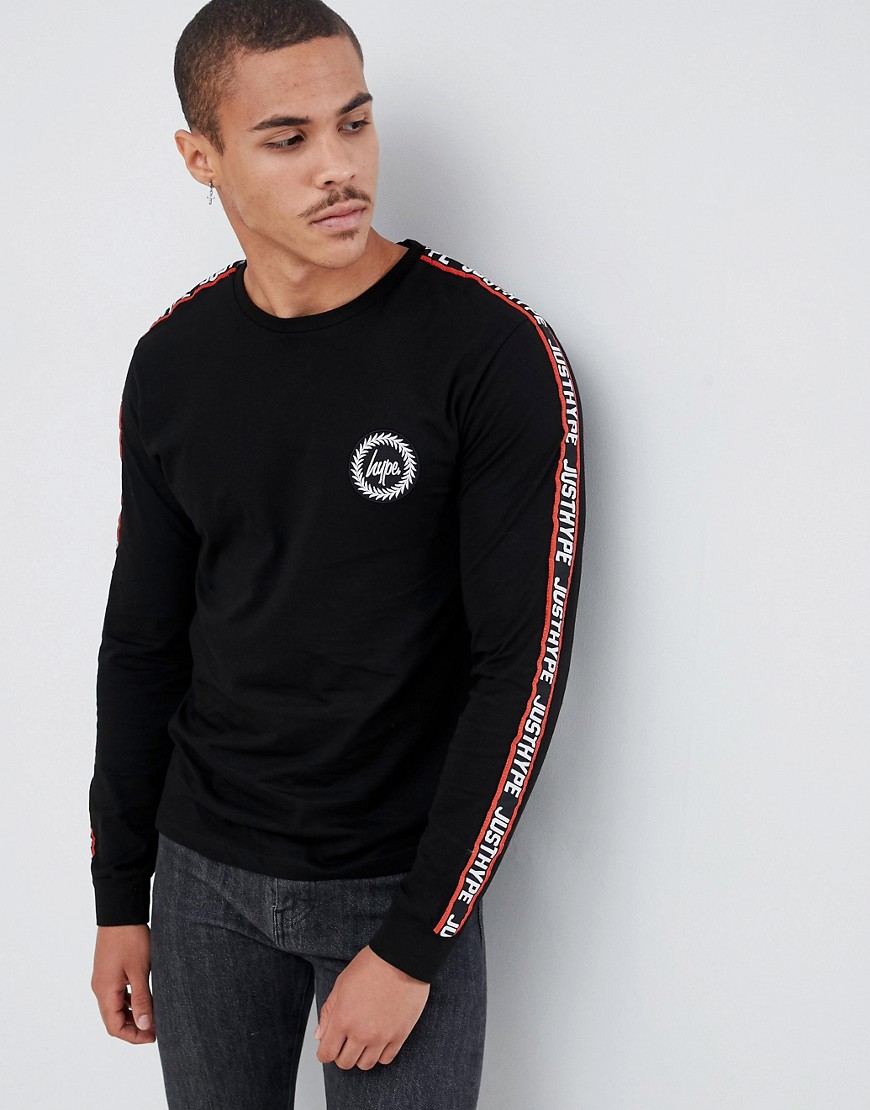 Hype long sleeve t-shirt with taped logo
