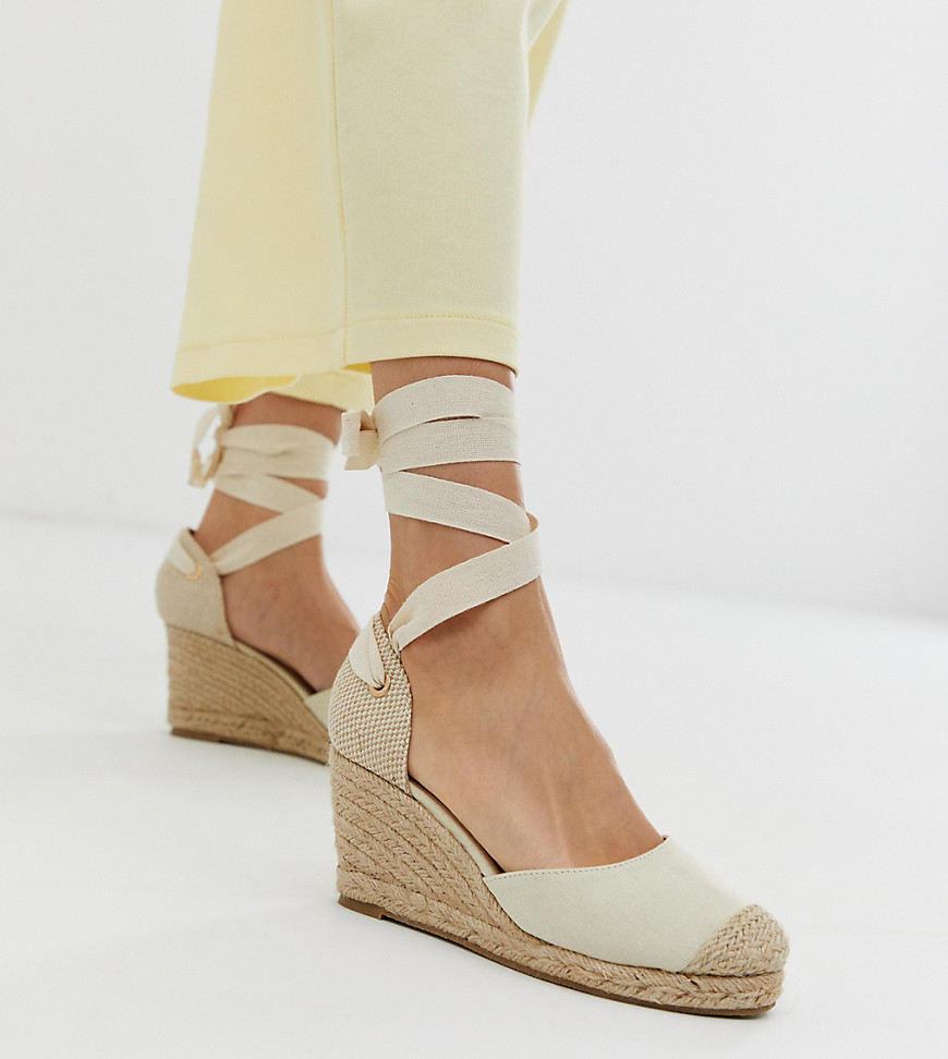 Oasis wedge espadrille sandals in cream