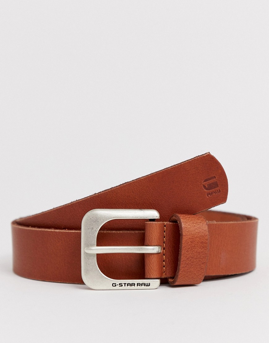G-Star Zed leather belt in tan