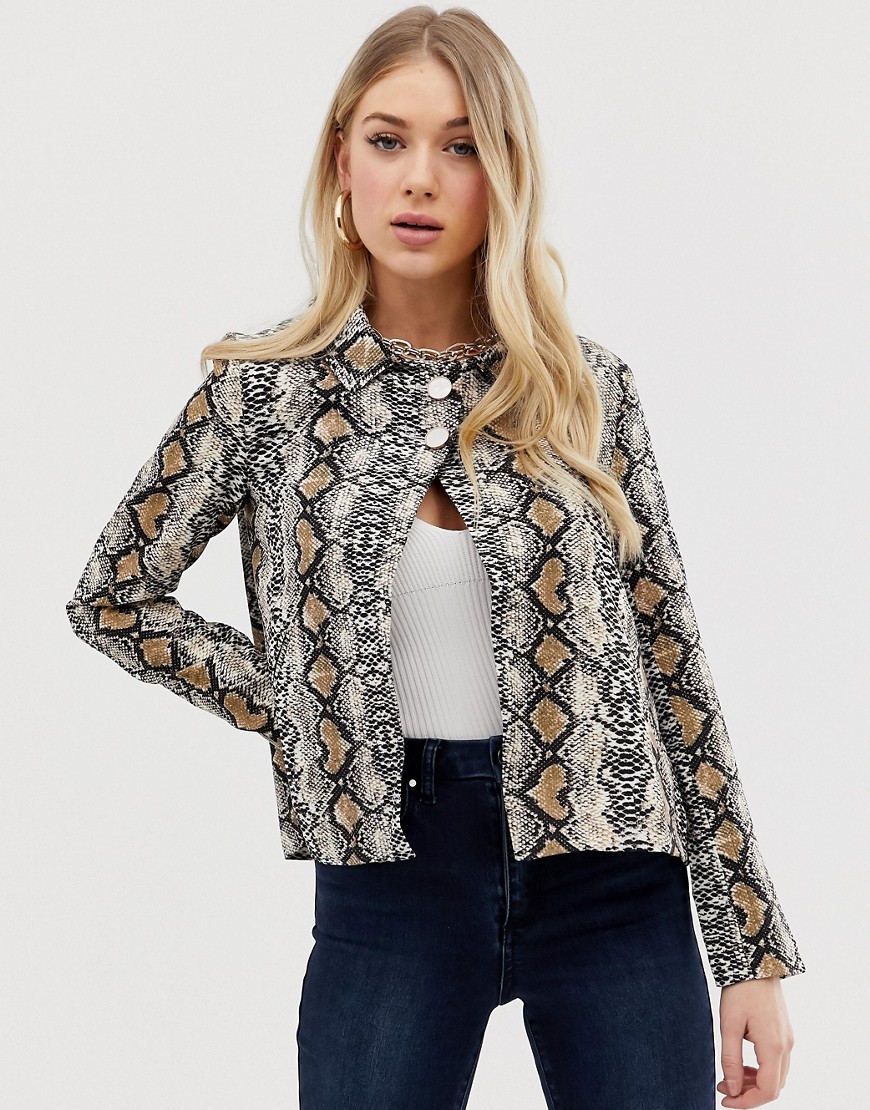 C by Cubic snake print jacket
