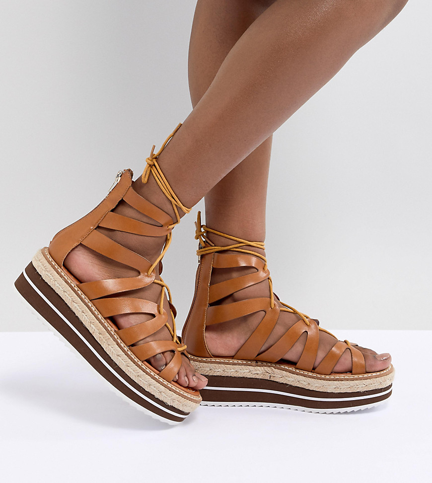 Sixty Seven Heeled Flatform Sandals - Tan