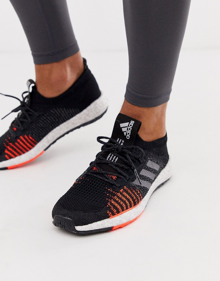 adidas Running pulse boost trainers in black