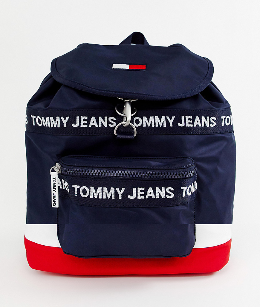 Tommy Jeans heritage backpack in canvas in blue