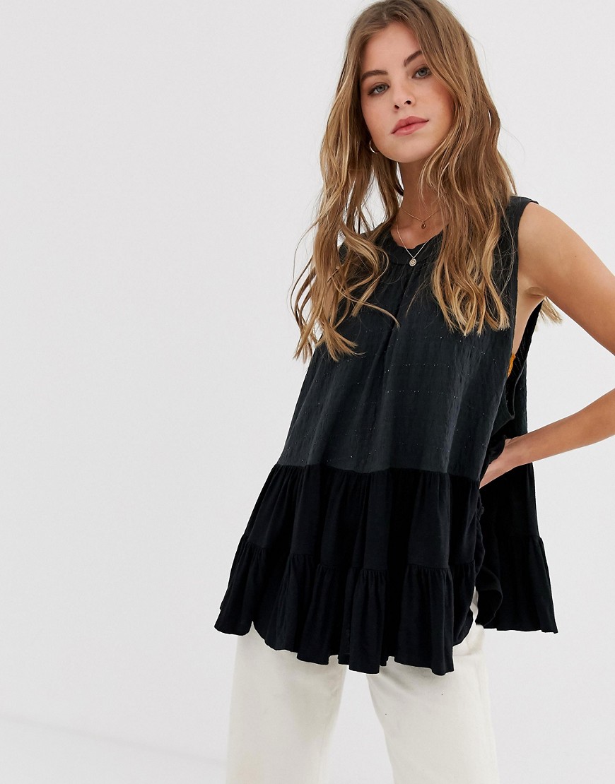 Free People Right On Time pleated vest top