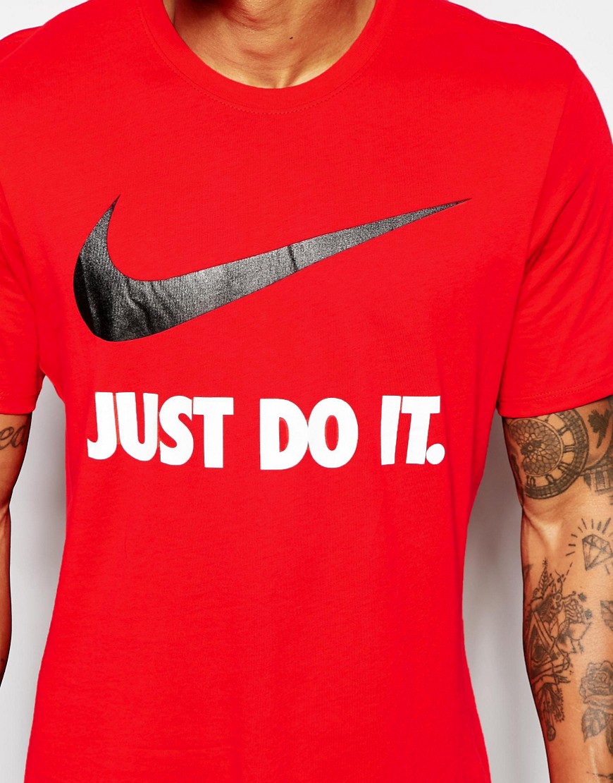 Nike | Nike T-Shirt With Just Do It Swoosh 707360-657 at ASOS
