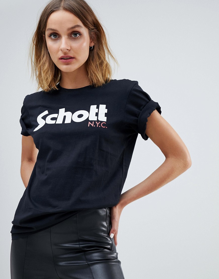 Schott relaxed t-shirt with front logo