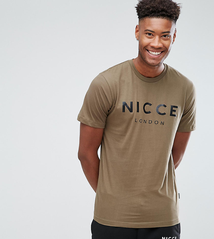Nicce logo t-shirt in green exclusive to asos