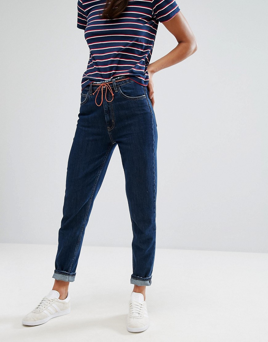 M.i.H Jean High Rise Vintage Straight Jean with Rope Belt