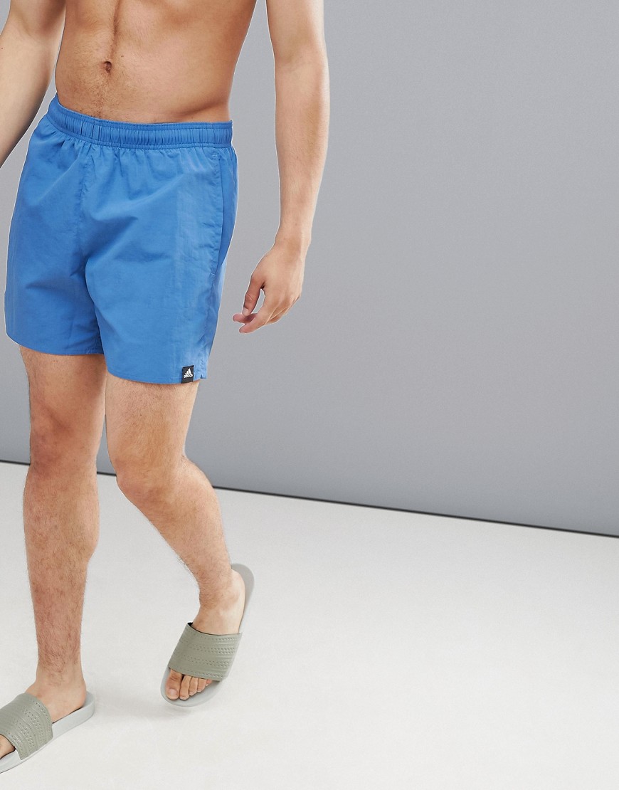 adidas Swim Solid Swim Shorts In Blue DJ2141