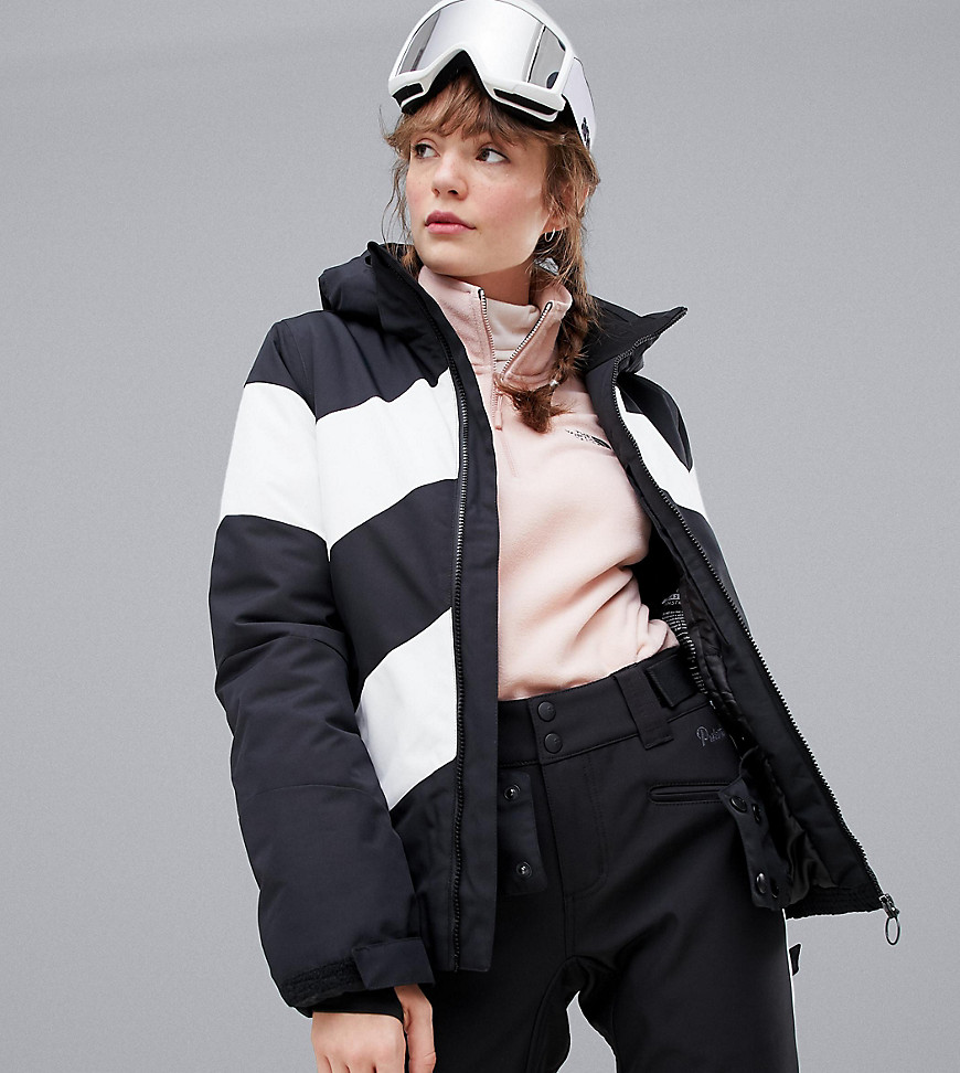 Protest Bellini ski jacket in black/white