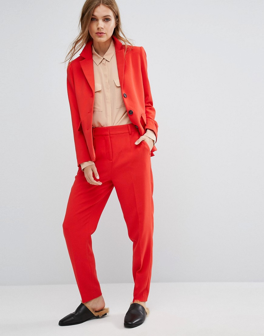 Selected Suit Trousers Co-ord - Flame scarlet