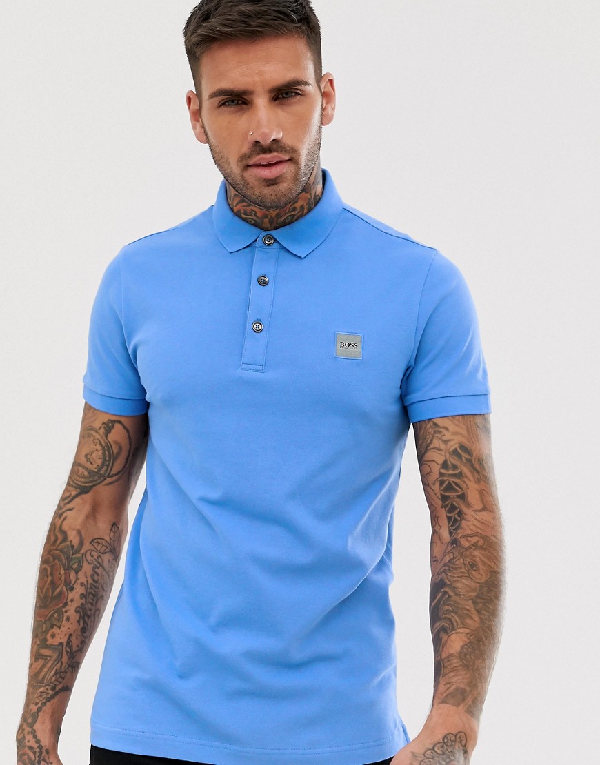 BOSS Passenger slim fit logo polo in lilac