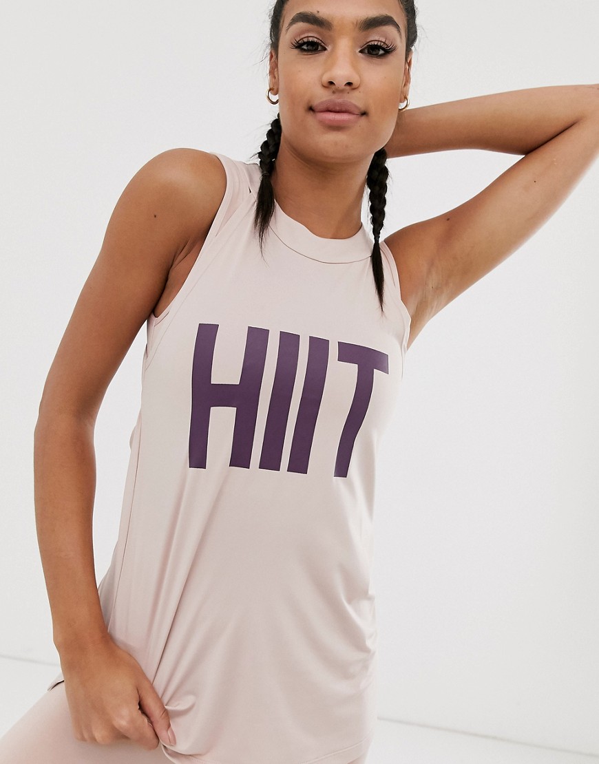 HIIT cutout back vest in pink