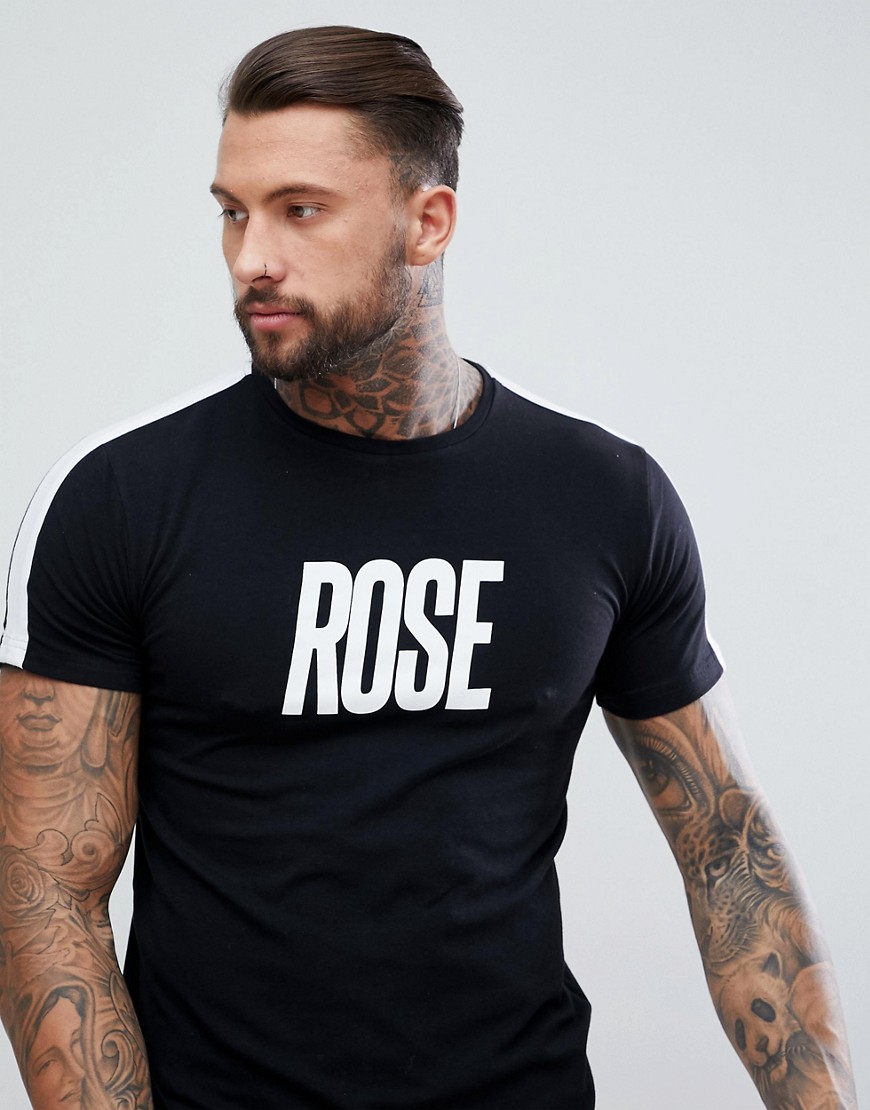 Rose London Logo Muscle T-Shirt - Black