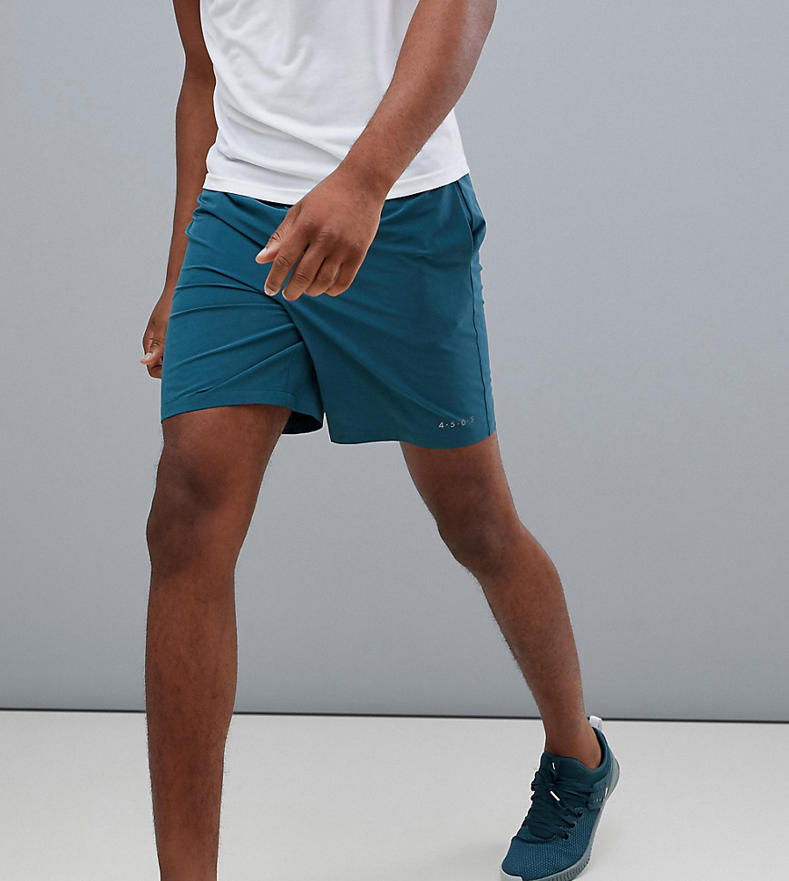 ASOS 4505 Tall training shorts in mid length with quick dry in teal