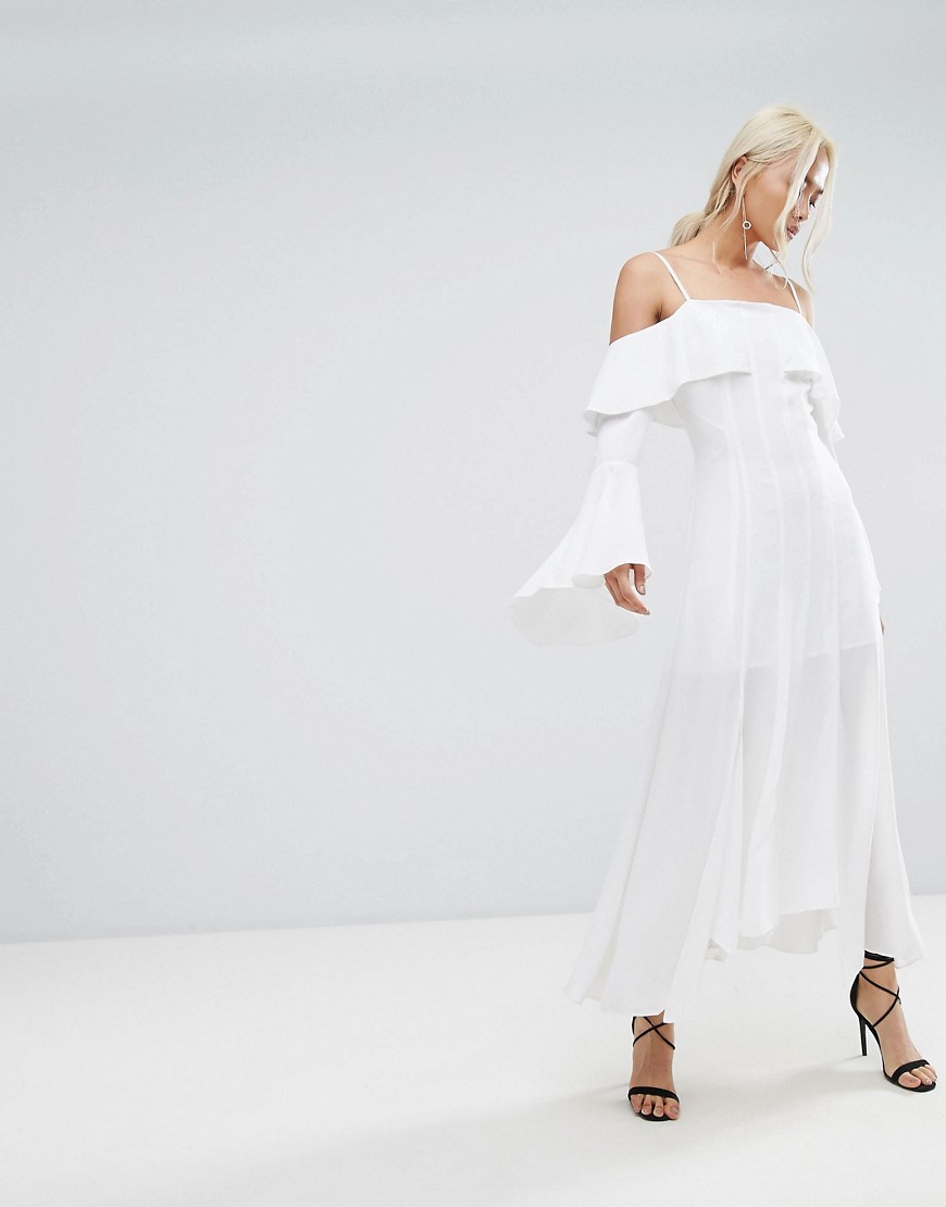 C/Meo Collective Compose Ruffle Maxi Dress - Ivory