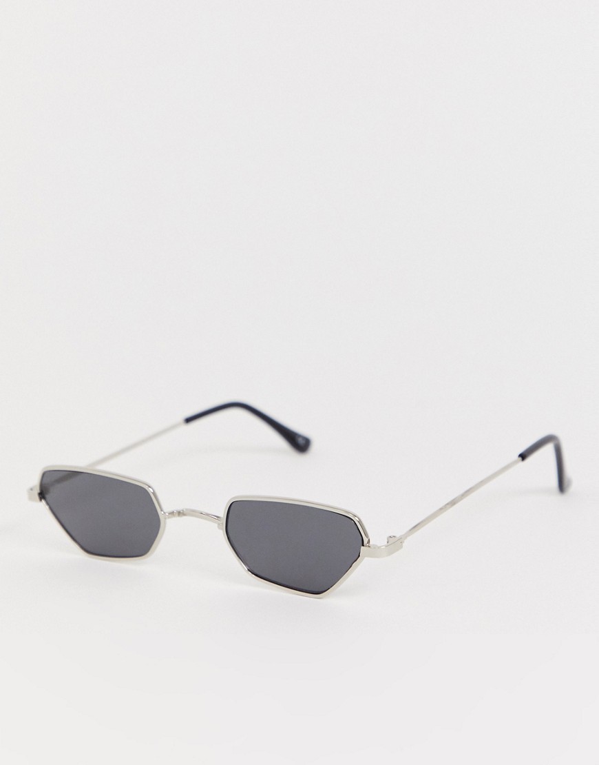 Jeepers Peepers slim frame sunglasses in silver