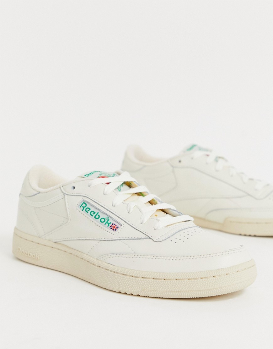 Reebok Club C trainers in off white