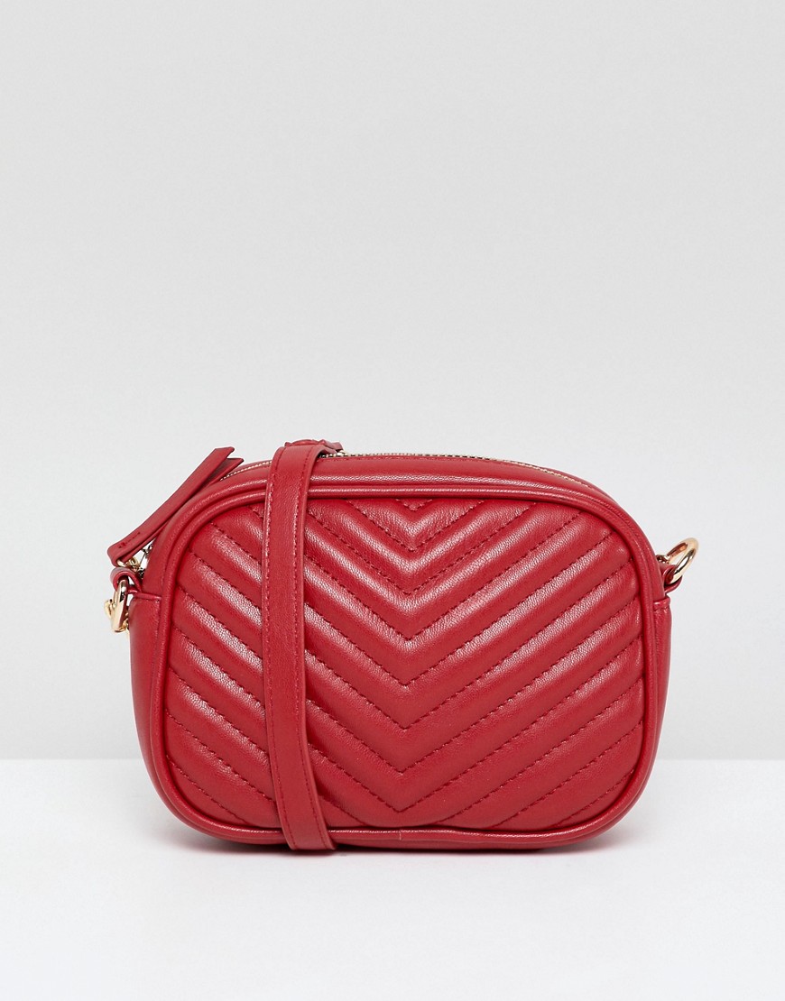 New Look quilted cross body bag in red - Bright red