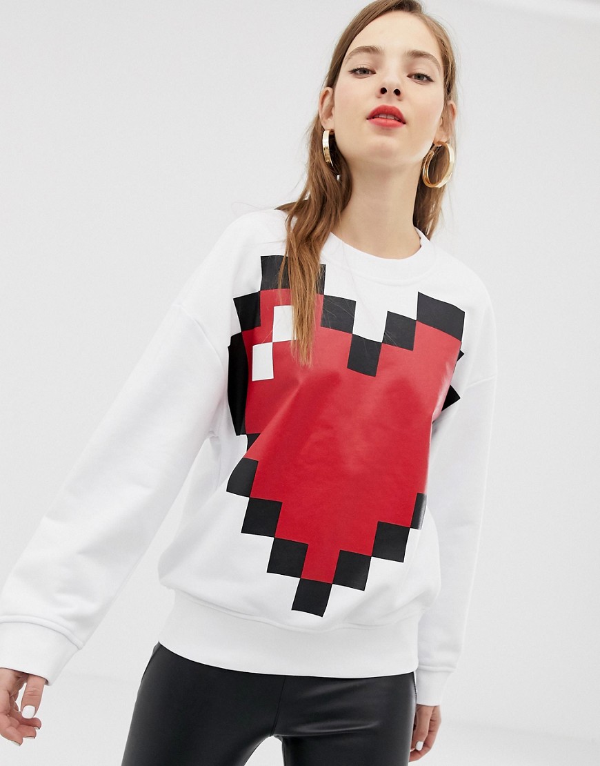 Love Moschino arcade heart sweatshirt