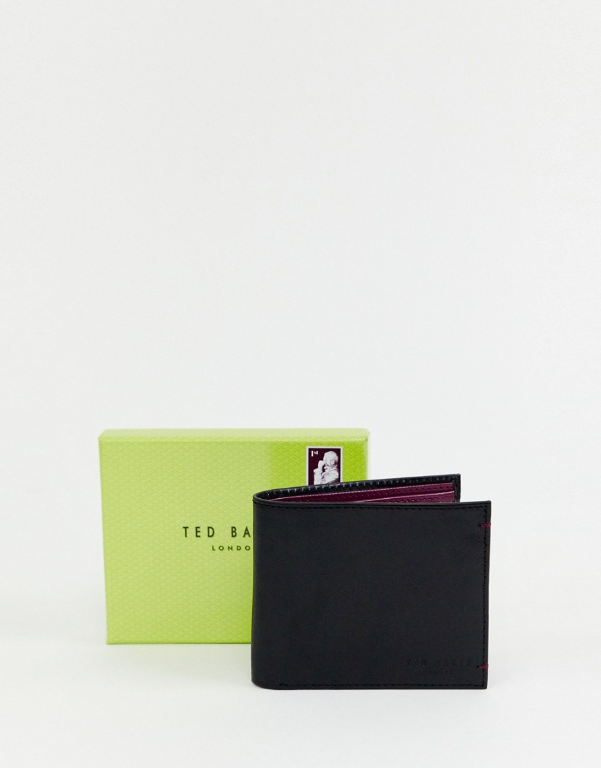 Ted Baker Geaves Contrast Lining Billfold & Coin Wallet