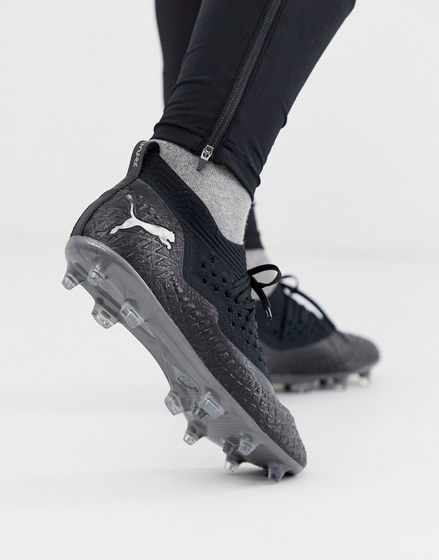 Puma Football future 4.2 firm ground netfit boots in triple black