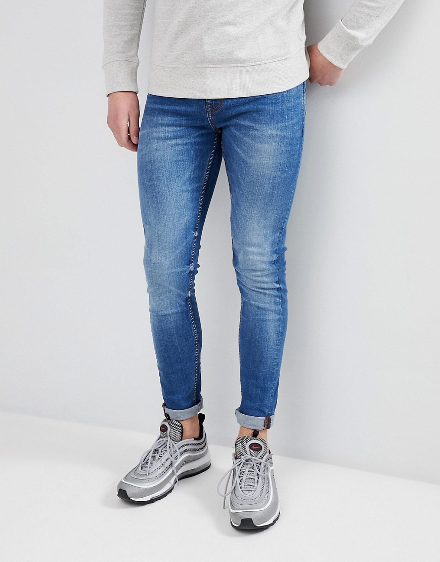New Look Skinny Jean In Mid Blue Wash - Bright blue