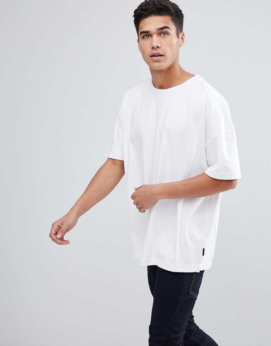Bellfield Panelled Mesh T-Shirt - White