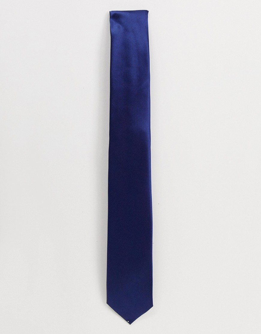 Gianni Feraud Plain Navy Tie
