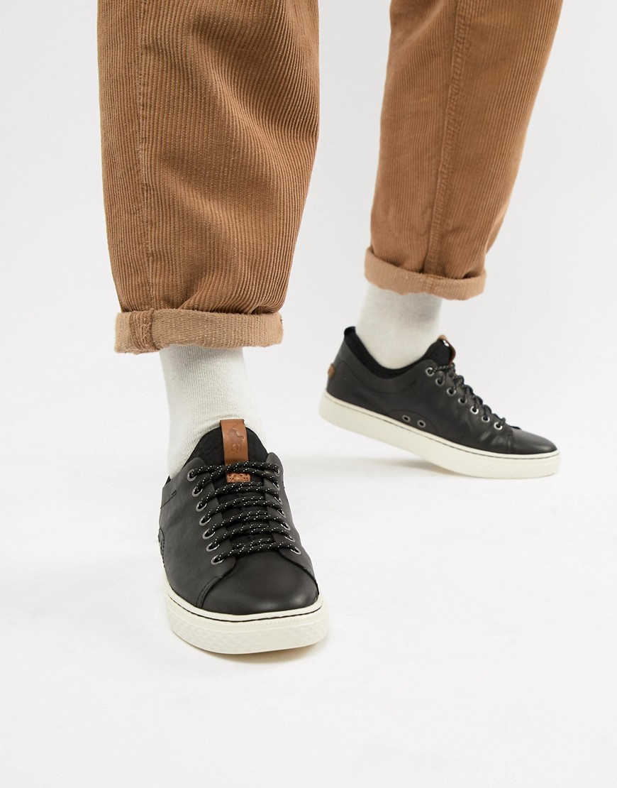 Polo Ralph Lauren dunovin leather sock trainers in black