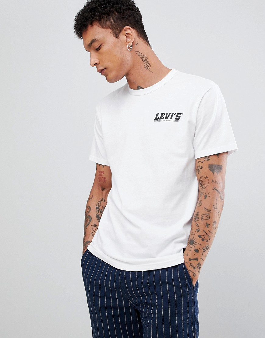 Levis Skateboarding T-Shirt With Small Logo In White