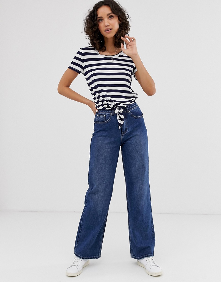 Only stripe knot front t-shirt