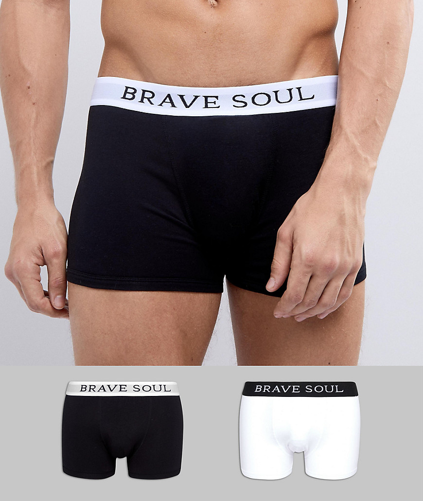 Brave Soul 2 Pack Trunks - Black