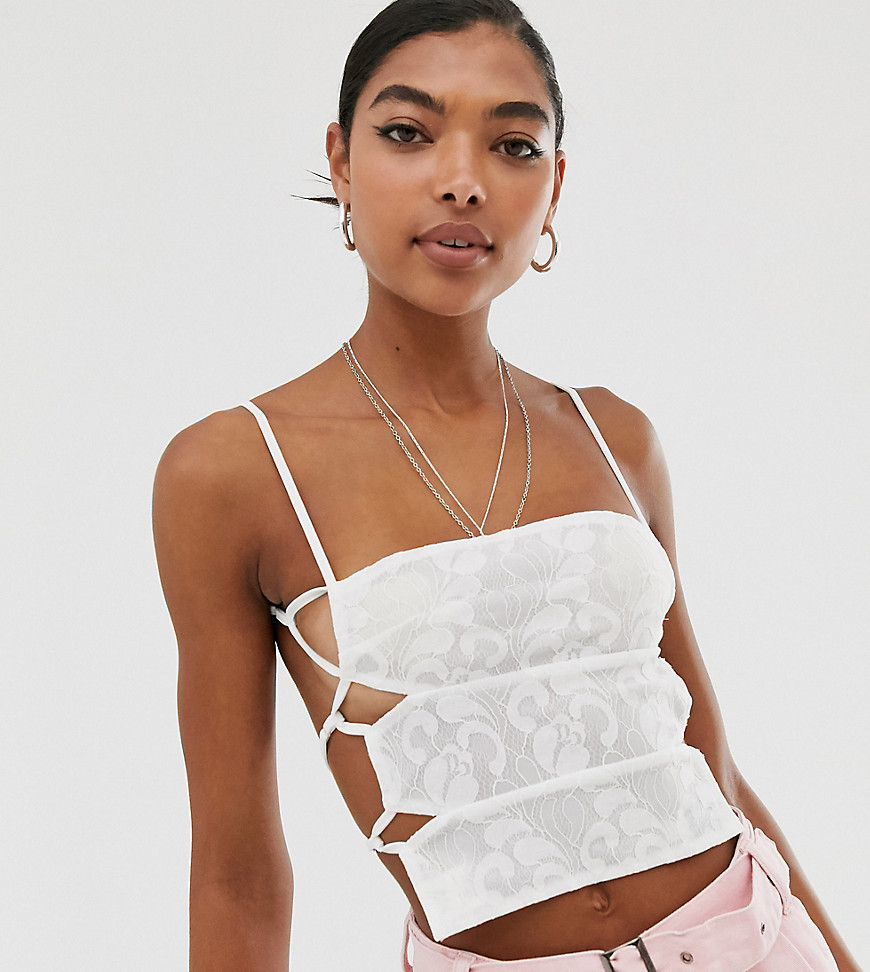 One Above Another strappy top in lace